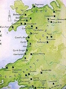 Map of Wales showing the old counties before the modern restructure ...