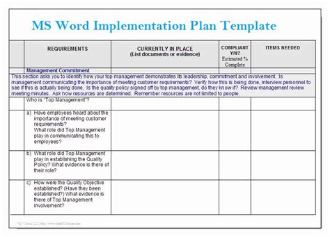 20 Project Implementation Plan Template Excel