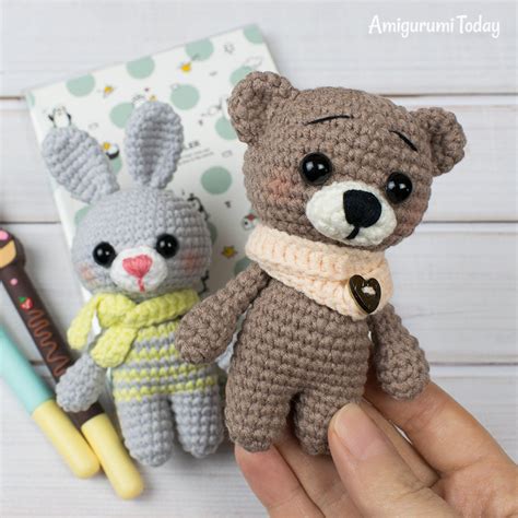 Tiny crochet bear and bunny - printable PDF – Amigurumi Today Shop