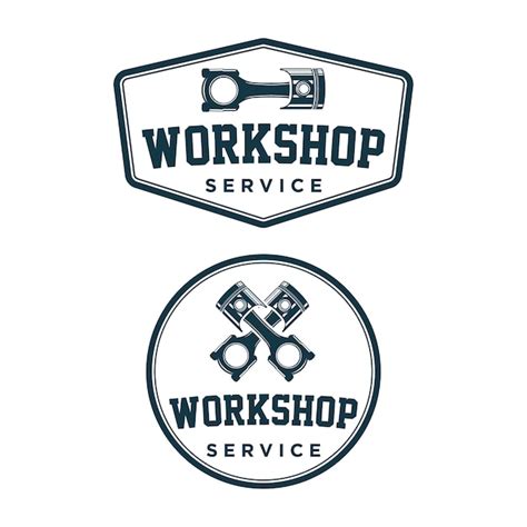 Premium Vector | Workshop logo vintage