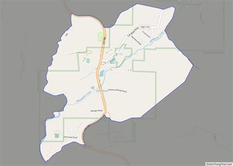 Map of Glenwood CDP, New Mexico