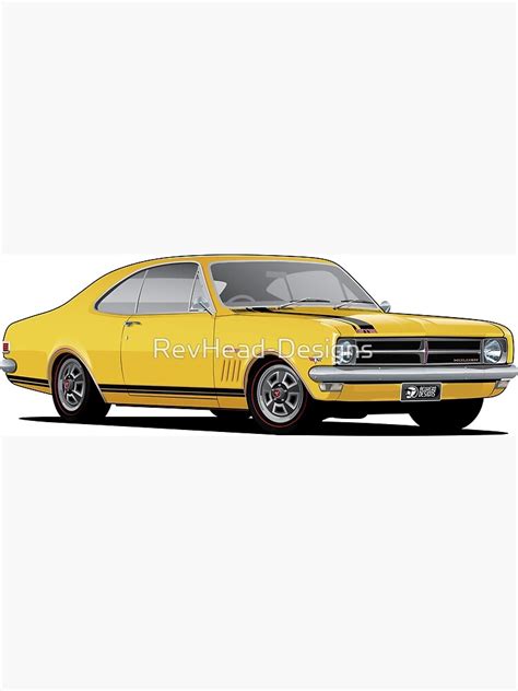 "Holden HK Monaro GTS 327 - Warwick Yellow" Art Print by RevHead-Designs | Redbubble