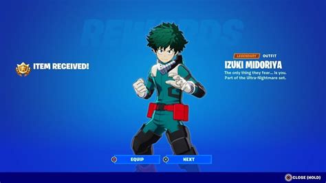 FORTNITE X MY HERO ACADEMIA POR FIN (SKINS Y RECOMPENSAS) SKIN DEKU ...