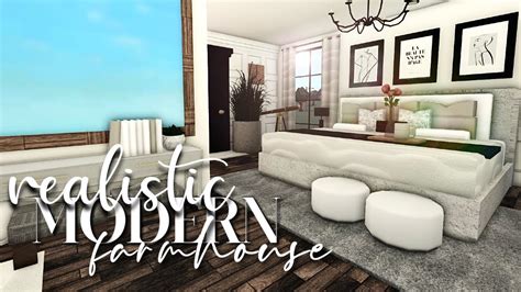 ROBLOX | Bloxburg: Realistic Elegant Modern Farmhouse 293k | No Large Plot | House Build - YouTube