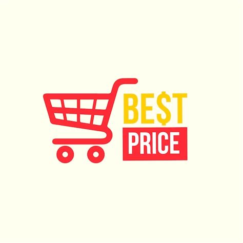 Premium Vector | Supermarket logo design with red cart