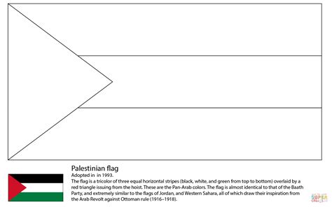 Flag of Palestine coloring page | Free Printable Coloring Pages