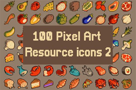 Resource 32x32 Icons Pixel Art Assets - CraftPix.net