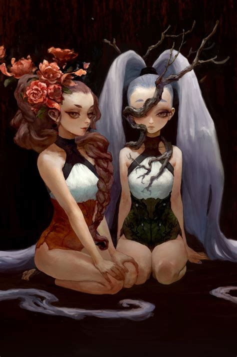 fraternal twin, Donox donox | Fantasy twins art, Girls cartoon art ...