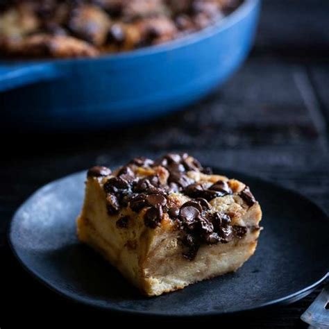 Chocolate Croissant Bread Pudding - Savory Simple