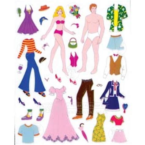 Fashion Doll Stickers Sheet - Party Bag Toys - Party Time