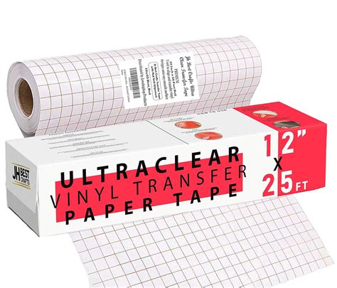 Amazon.com: JH Best Crafts Ultra Clear Vinyl Transfer Paper Tape 12" X ...