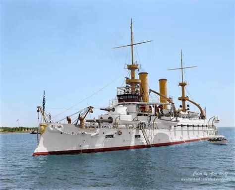 USS Kentucky (BB-6) a Kearsarge-class pre-dreadnought battleship (1900) | Battleship, Us ...