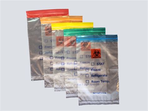 Biohazard Specimen Bags 6"x9" (Multiple Colors) - A-1 Medical Integration