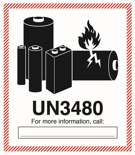 Hazmat Lithium Battery Warning Labels