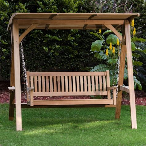 Veranda Swinging Bench with Canopy | Westminster Teak | Backyard, Giàn dây leo, Pergola patio