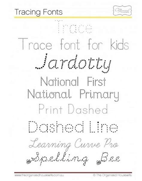 6 Free Tracing Fonts for Kids | Tracing font, Kid fonts, Cursive alphabet