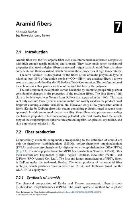 (PDF) Aramid fibers