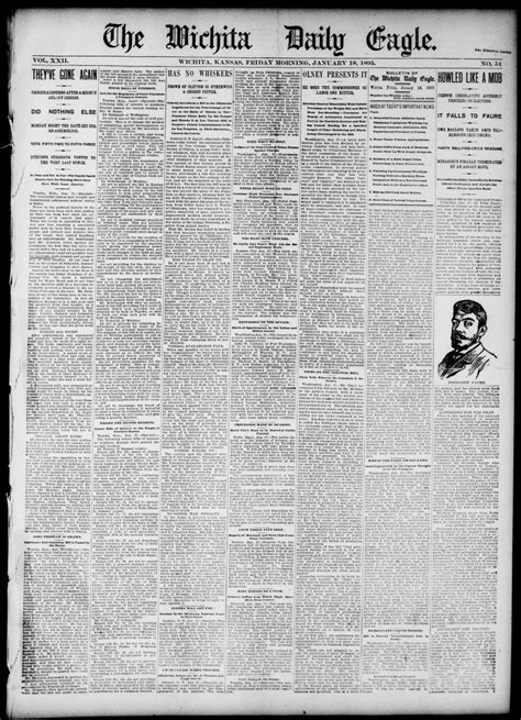 Image 1 of The Wichita daily eagle (Wichita, Kan.), January 18, 1895 | Library of Congress