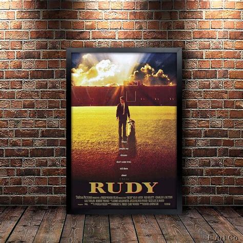 Rudy Movie Poster Framed and Ready to Hang. | Etsy