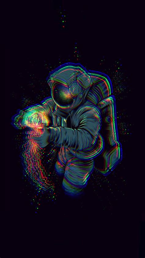 Fringe Astronaut, 3d, cool, jellyfish, man, space, HD phone wallpaper | Peakpx