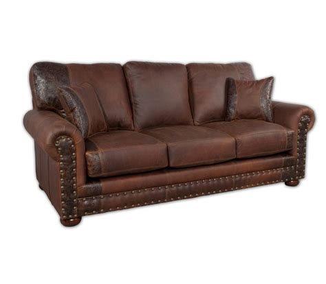 Western Sofa Sleeper | Rustic Sofa Sleeper | Leather sleeper sofa ...