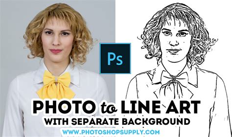 [FREE ] Line Art Photoshop Tutorial & Action