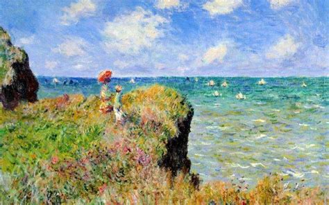 Claude Monet, Painting, Sea, Cliff, France, Parasol, Classic art Wallpapers HD / Desktop and ...