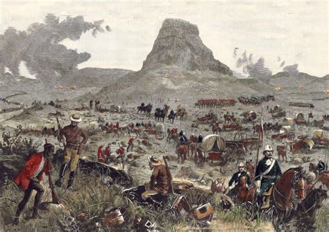 Lord Chelmsford's column fetching away the wagons after the Battle of Isandlwana on 22nd January ...