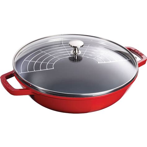 Staub Perfect Frying Pan 12" - Cherry Red 1312906 | Everything Kitchens