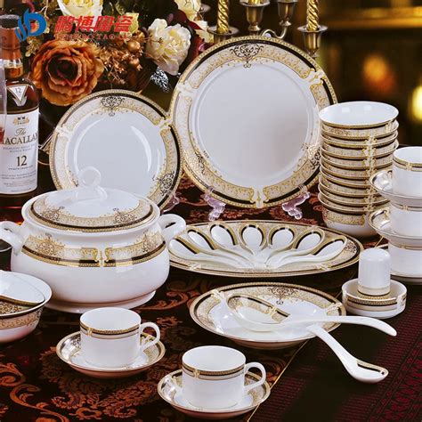 Aliexpress.com : Buy Luxurious 28pcs A Set Bone China Dinnerware Sets Home Garden Banquet Party ...