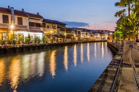 Evening View of the Malacca River in Malacca Melaka , Malays Stock Image - Image of reflections ...