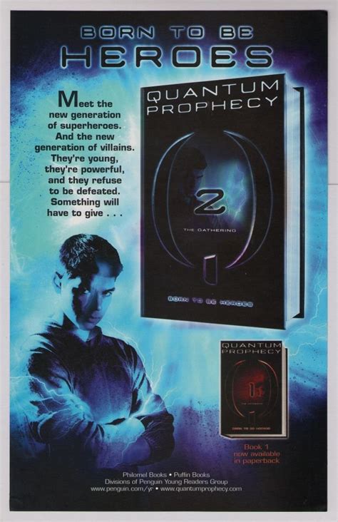 QUANTUM PROPHECY Michael Carroll PRINT AD Born to Be Heroes book ...