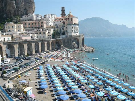 Spiaggia di Atrani Beach, Beach in Amalfi Coast, Italy