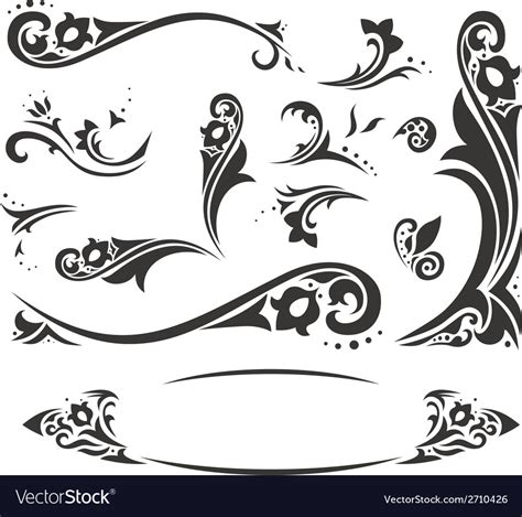 Arabic frames and design elements set Royalty Free Vector