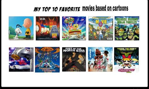 top 10 best movies based on cartoons by saiyanpikachu on DeviantArt