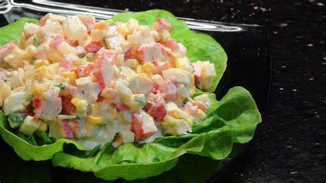 How to make a simple Crab Stick Salad - YouTube