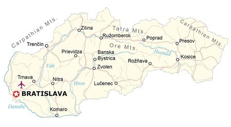 Map of Slovakia - GIS Geography