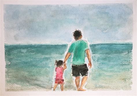 Buy Dad and Daughter Handmade Painting by Sandeep Pranoy. Code:ART_1684 ...