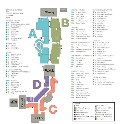 Directory Coral Square Mall Map