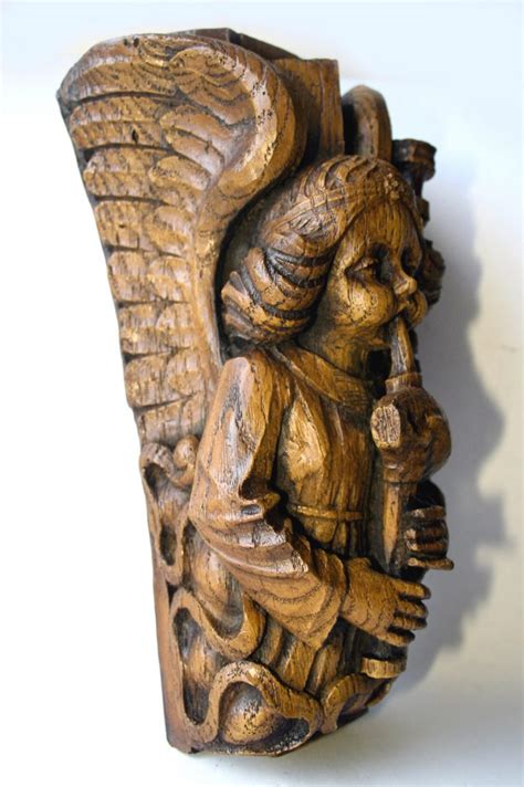 Angel playing Bagpipes Carving - Scottish Gift