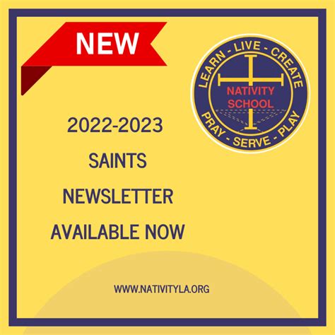 2022-2023 Saints Newsletters 4 | Nativity Catholic School