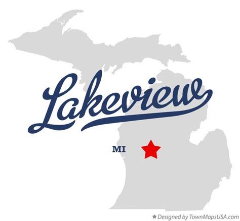 Map of Lakeview, MI, Michigan