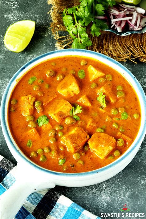 Matar Paneer Recipe (Mutter Paneer) - Swasthi's Recipes