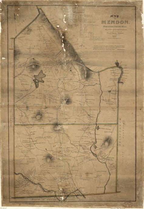 A map of Mendon, Worcester County, Mass. | Library of Congress