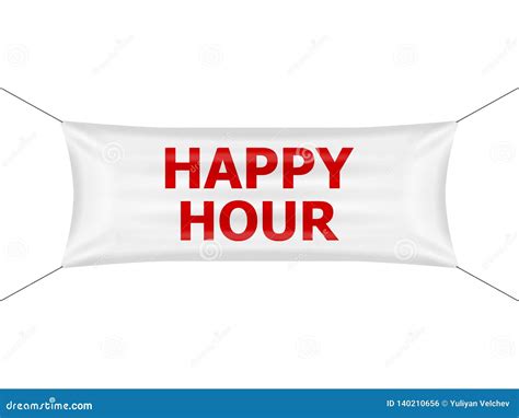 Banner happy hour stock vector. Illustration of lane - 140210656