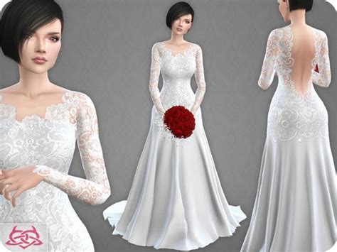 Sims 4 CC's - The Best: Wedding Dress 10 (original mesh) by Colores ...