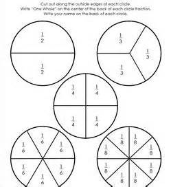 Circle Fractions Cut-Outs & Worksheets - Visual Fraction Models