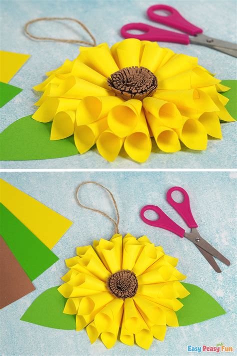 Paper Sunflower Craft - Easy Peasy and Fun