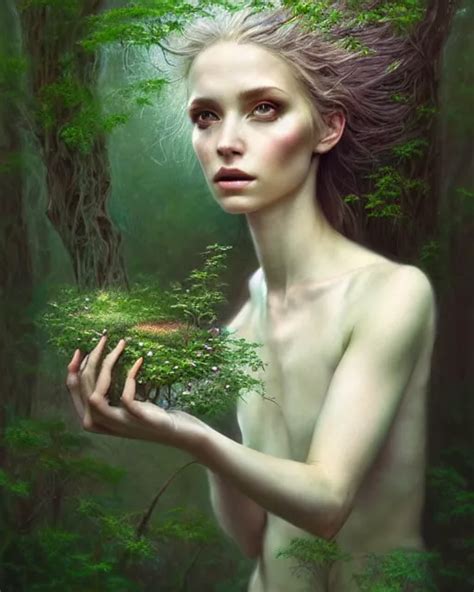 portrait of a beautiful forest fairy, sweet, graceful, | Stable ...