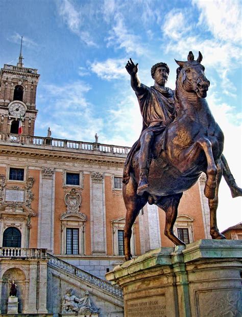 Marcus Aurelius Statue on the Capitoline Hill of Rome Italy Editorial Photography - Image of ...